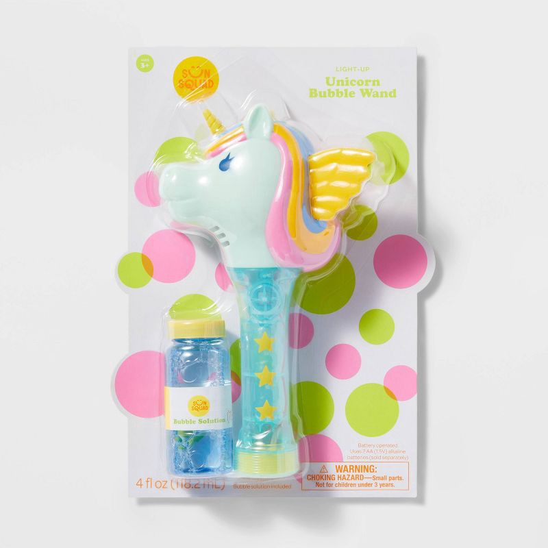 slide 4 of 4, Unicorn Bubble Wand - Sun Squad™: Bubble Toys for Kids, Ages 3+, 1 ct
