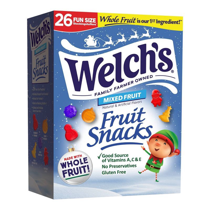 slide 1 of 6, Welch's Welchs Christmas Mixed Fruit Snacks - 13oz/26ct, 13 oz, 26 ct