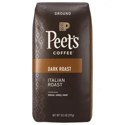 Peet's Coffee Italian Roast Dark Roast Ground Coffee - 10.5 oz Bags