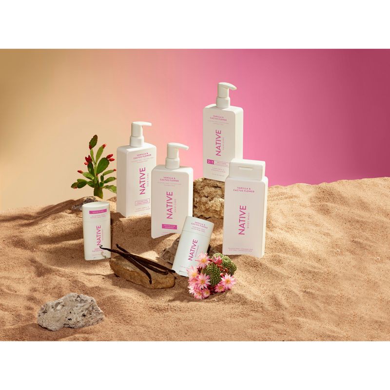 slide 4 of 6, Native Body Wash - Vanilla & Cactus Flower - Sulfate Free - 18 fl oz, 18 fl oz