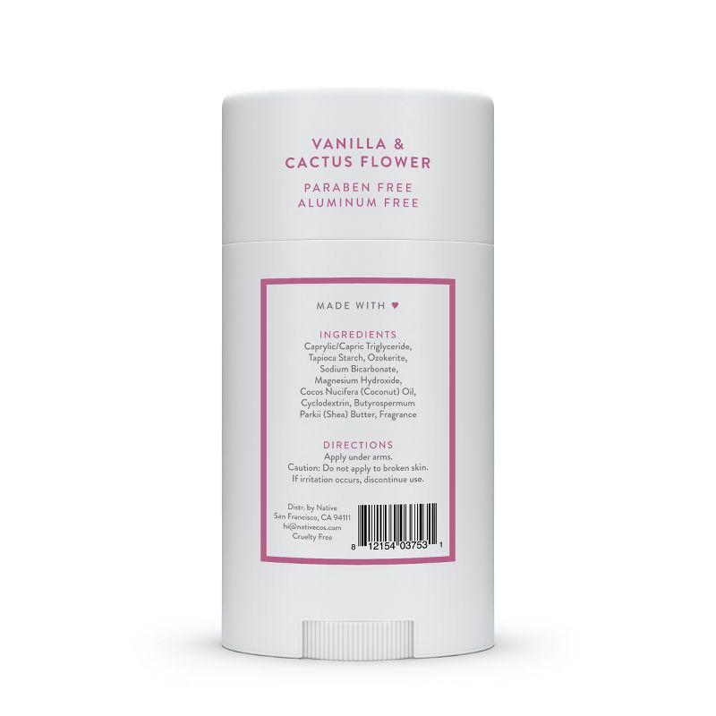 slide 3 of 7, Native Deodorant - Vanilla & Cactus Flower - Aluminum Free - 2.65 oz, 2.65 oz