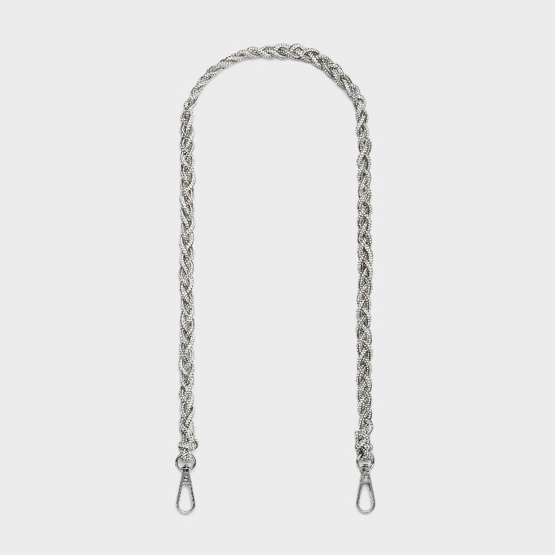 slide 1 of 5, Crystal Rope Shoulder Handbag Strap - A New Day™ Silver, 1 ct