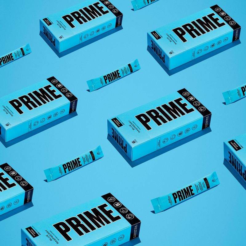 slide 5 of 5, Prime Hydration+ Blue Raspberry Sticks - 6pk/0.35 oz Sticks, 6 ct; 0.35 oz