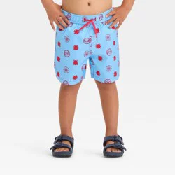 Baby Boys' Marvel Spider-Man Swim Shorts - Light Blue 12M