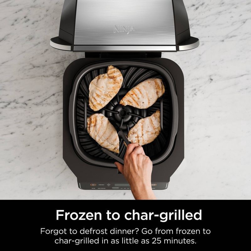 slide 7 of 10, Ninja Foodi 6-in-1 Indoor Grill & Air Fryer - Black/Stainless Steel, 4 qt
