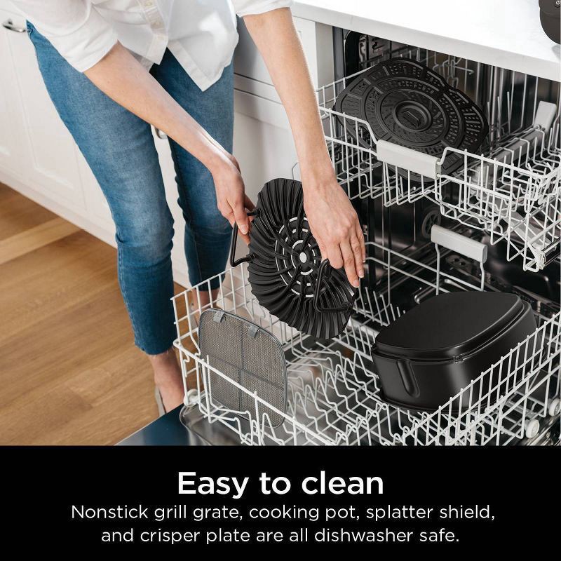 slide 9 of 10, Ninja Foodi 6-in-1 Indoor Grill & Air Fryer - Black/Stainless Steel, 4 qt