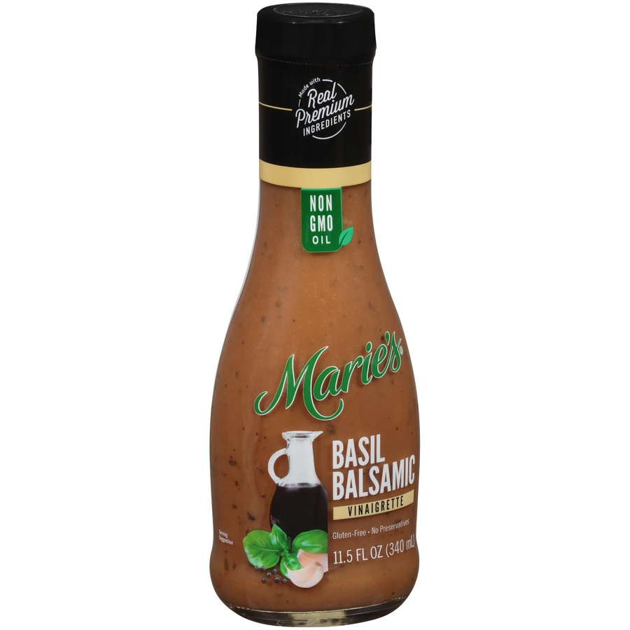 slide 2 of 8, Marie's Basil Balsamic Vinaigrette Caprese Salad Dressing, 11.5 fl oz