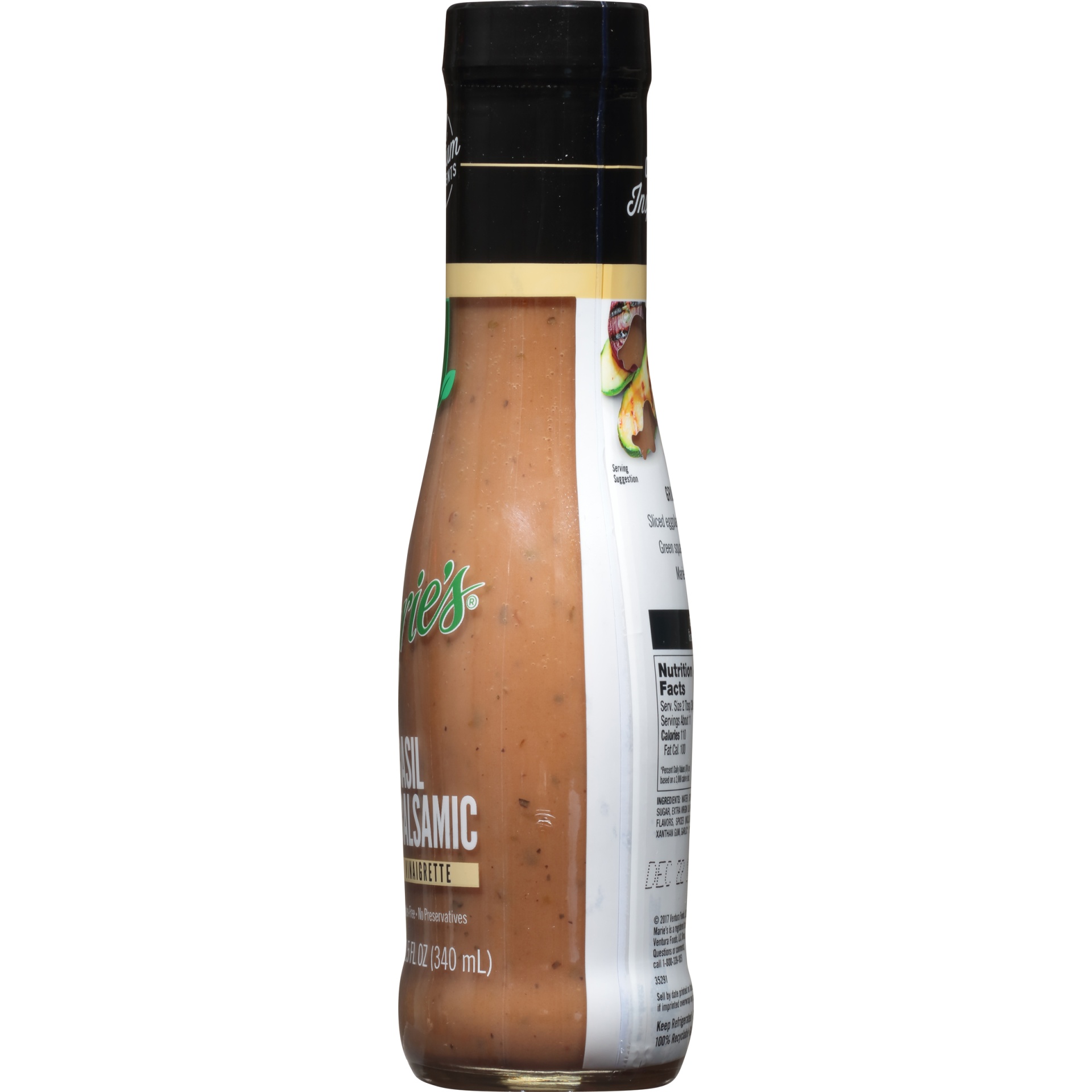 slide 5 of 8, Marie's Basil Balsamic Vinaigrette Caprese Salad Dressing, 11.5 fl oz