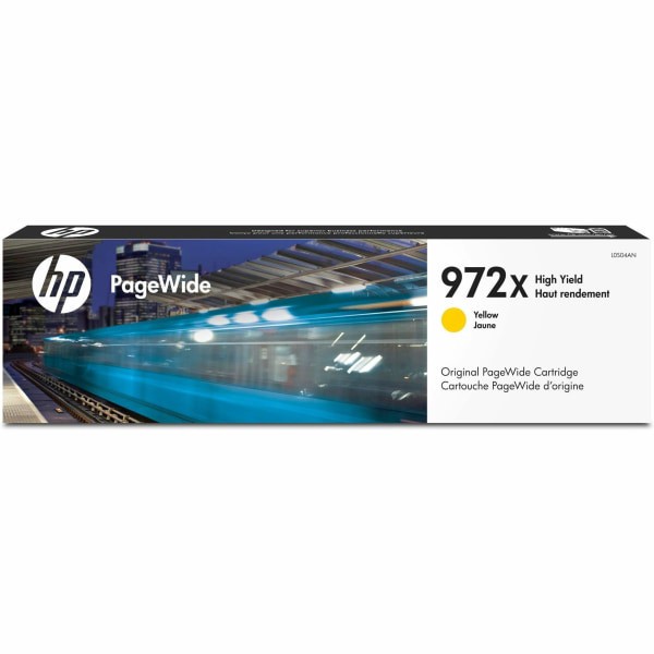 slide 7 of 8, HP 972X High Yield Yellow Ink Cartridge (L0S04An), 1 ct