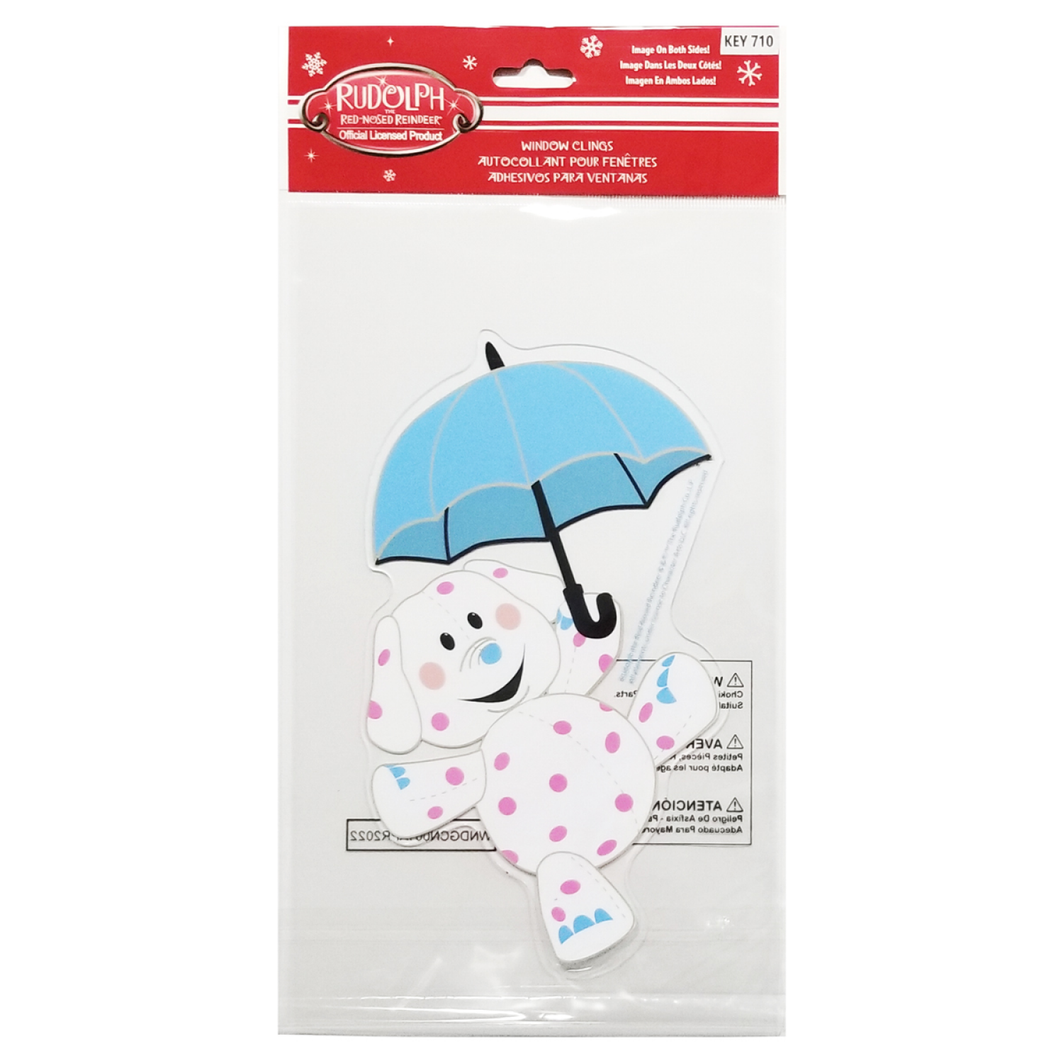 slide 2 of 2, Rudolph Christmas Window Clings, 6 X 10", 6 in x 10 in