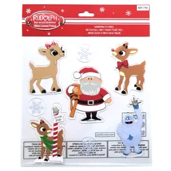 Rudolph Christmas Window Clings, 8 x 8"