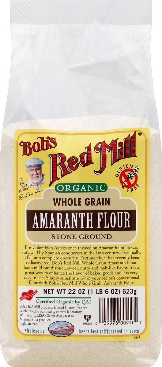 slide 5 of 5, Bob's Red Mill Organic Whole Grain Amaranth Flour, 22 oz