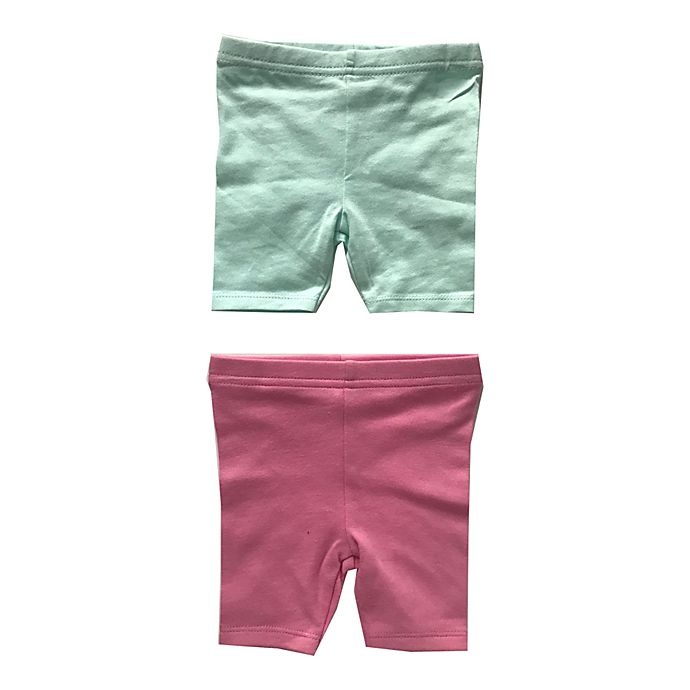 slide 1 of 1, Sterling Baby Preemie Shorts - Pink/Aqua, 2 ct