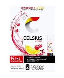 Celsius Otg Power Stick Packets Cranberry Lemon - 14 ct