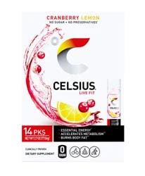 Celsius Otg Power Stick Packets Cranberry Lemon - 14 ct