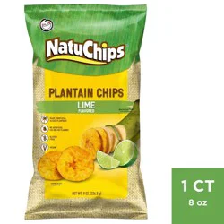 NatuChips Plantain Chips Lime Flavored - 8oz