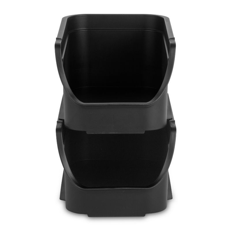 slide 7 of 12, 8.9qt Open Front Stackable Storage Bin - Brightroom™, 8.9 qt