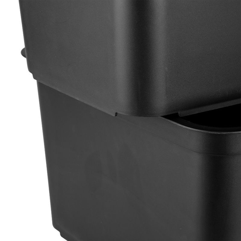 slide 10 of 11, Folio Heavy Duty Storage Bin - Brightroom™: Black Plastic, Stackable, Portable, Universal Storage, 18.6 Volume Capacity, 1 ct
