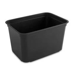 26.2qt Heavy Duty Storage Bin - Brightroom™: Black Plastic, Stackable & Portable, Universal Storage Solution