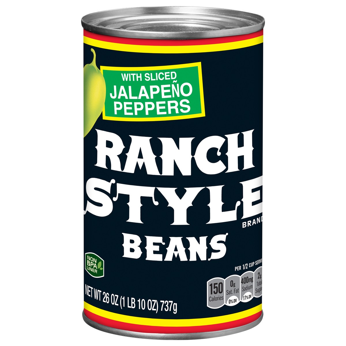 slide 1 of 5, Ranch Style Beans Beans with Sliced Jalapeno Peppers 26 oz, 26 oz