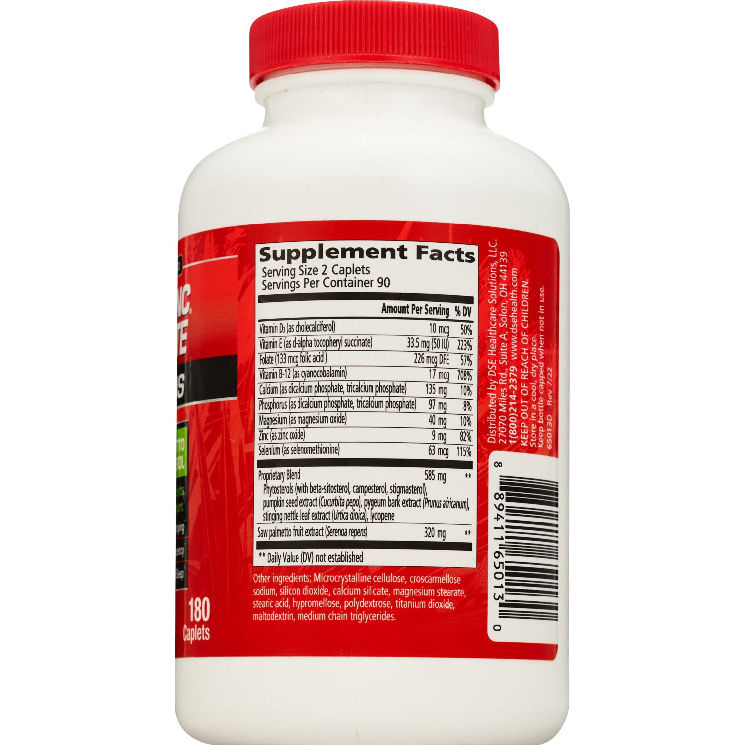 slide 2 of 4, Urinozinc Plus Prostate Health Beta+Saw Palmetto Caplets, 180 ct