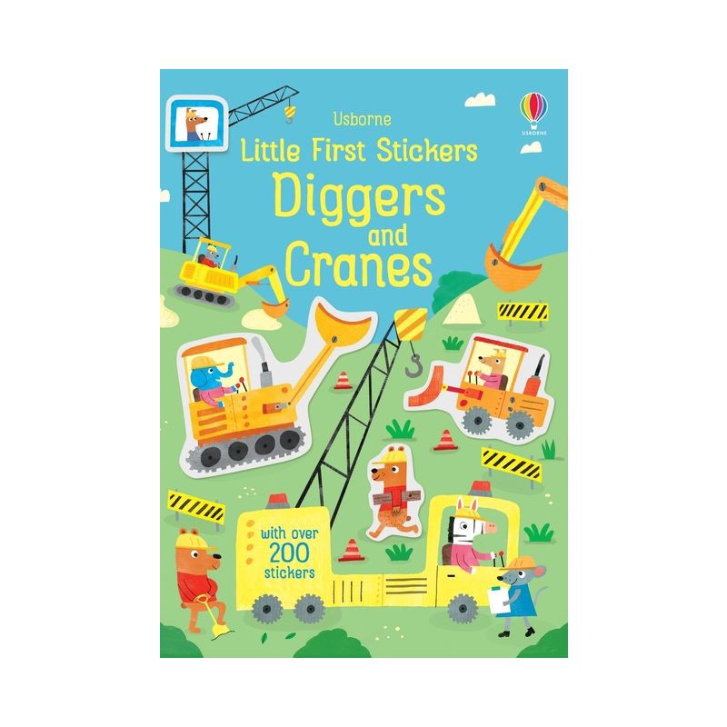 slide 1 of 1, Usborne Books Little First Stickers Diggers and Cranes - by Hannah Watson (Paperback), 1 ct