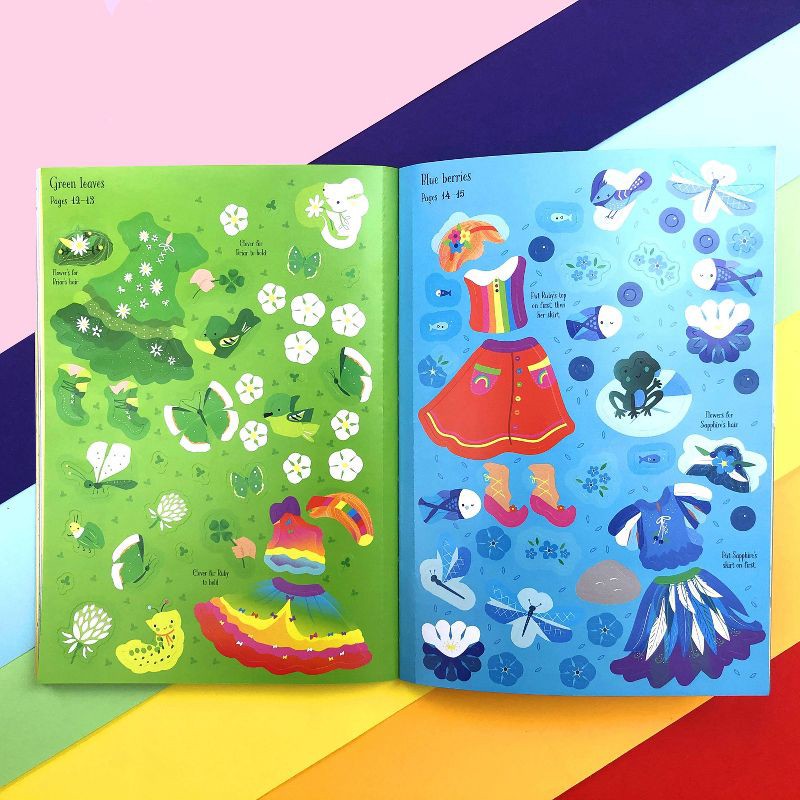 slide 3 of 6, Usborne Books Little Sticker Dolly Dressing Rainbow Fairy - by Fiona Watt (Paperback), 1 ct