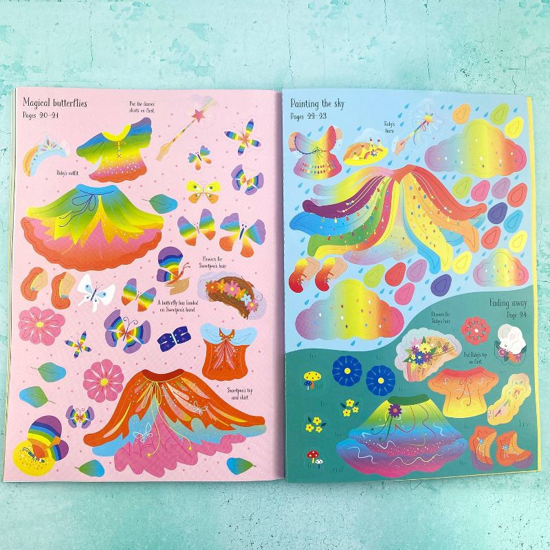 slide 4 of 6, Usborne Books Little Sticker Dolly Dressing Rainbow Fairy - by Fiona Watt (Paperback), 1 ct