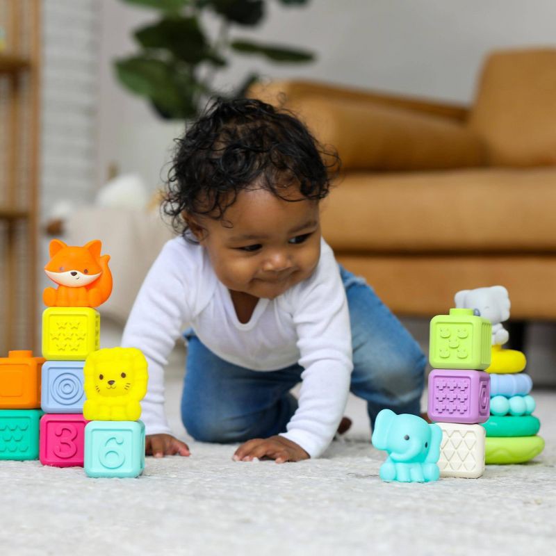 slide 5 of 7, Infantino Go Gaga! Stackables Baby Activity Playset - 18pc, 18 ct