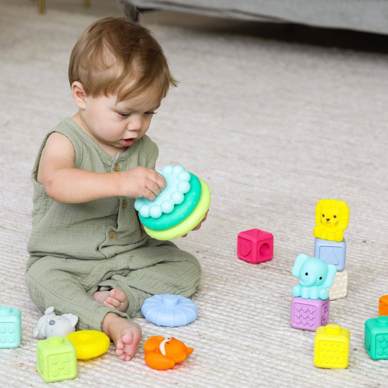 slide 7 of 7, Infantino Go Gaga! Stackables Baby Activity Playset - 18pc, 18 ct