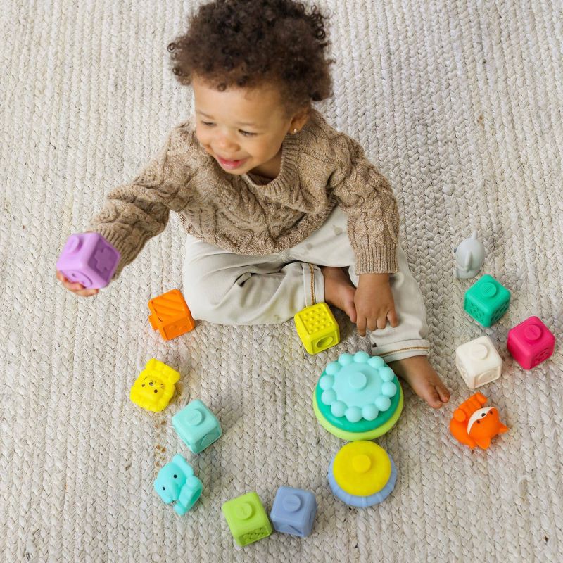 slide 6 of 7, Infantino Go Gaga! Stackables Baby Activity Playset - 18pc, 18 ct