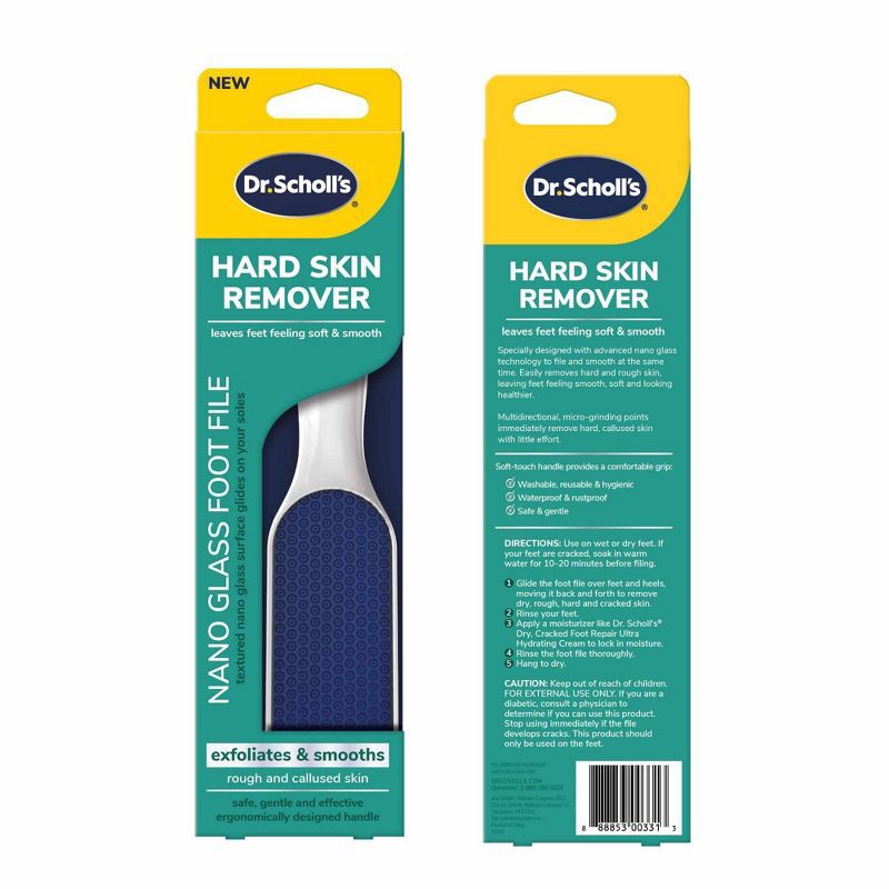 slide 2 of 6, Dr. Scholl's Hard Skin Remover Nano Glass Foot File, 1 ct