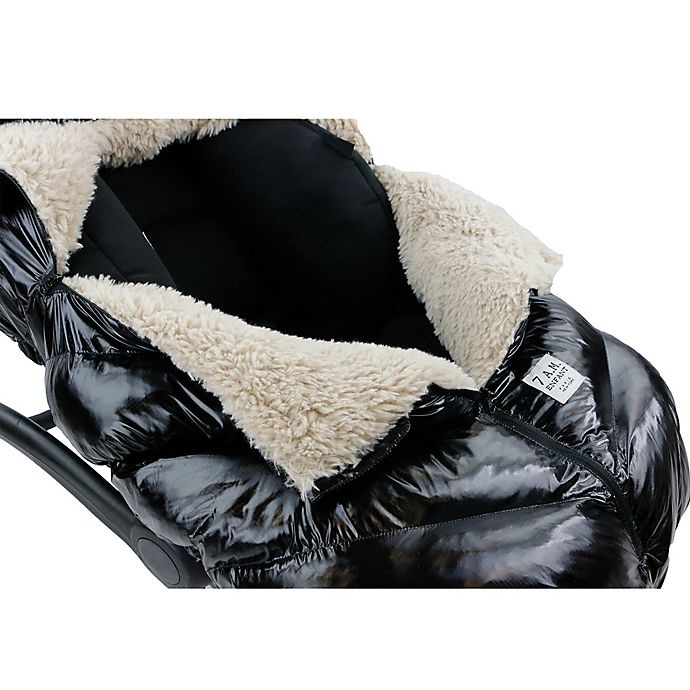 slide 5 of 6, 7AM Enfant Car Seat Cocoon Cover with Plush Lining - Black Polar, 1 ct