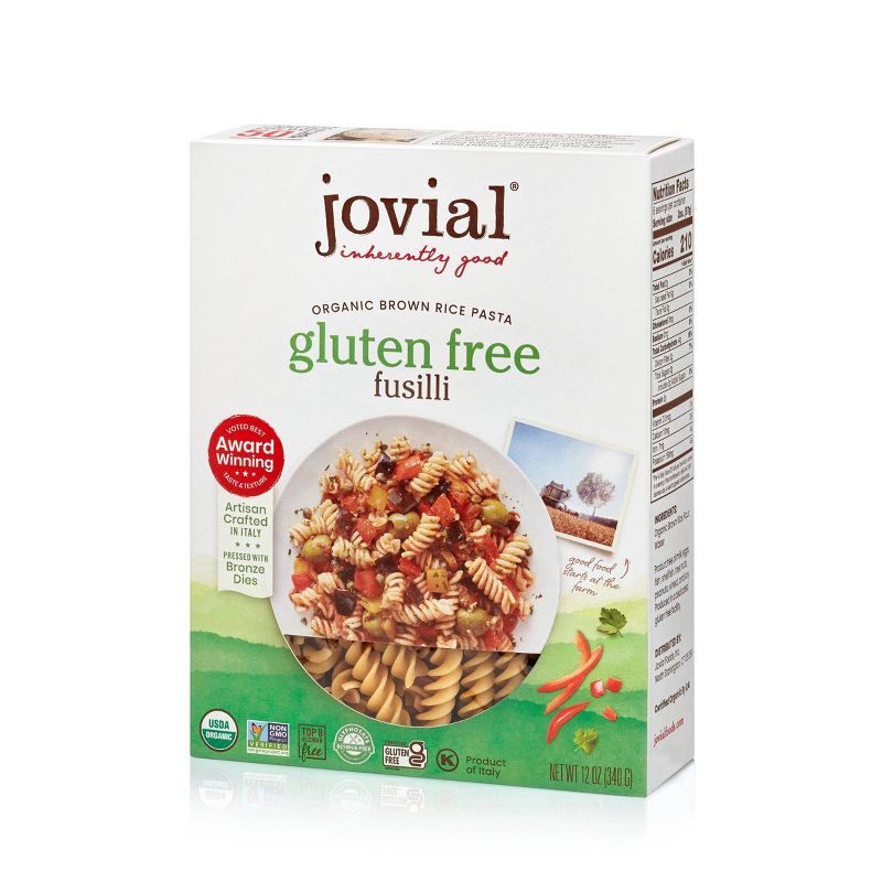 slide 1 of 6, Jovial Organic Gluten-Free Brown Rice Fusilli - 12oz, 12 oz