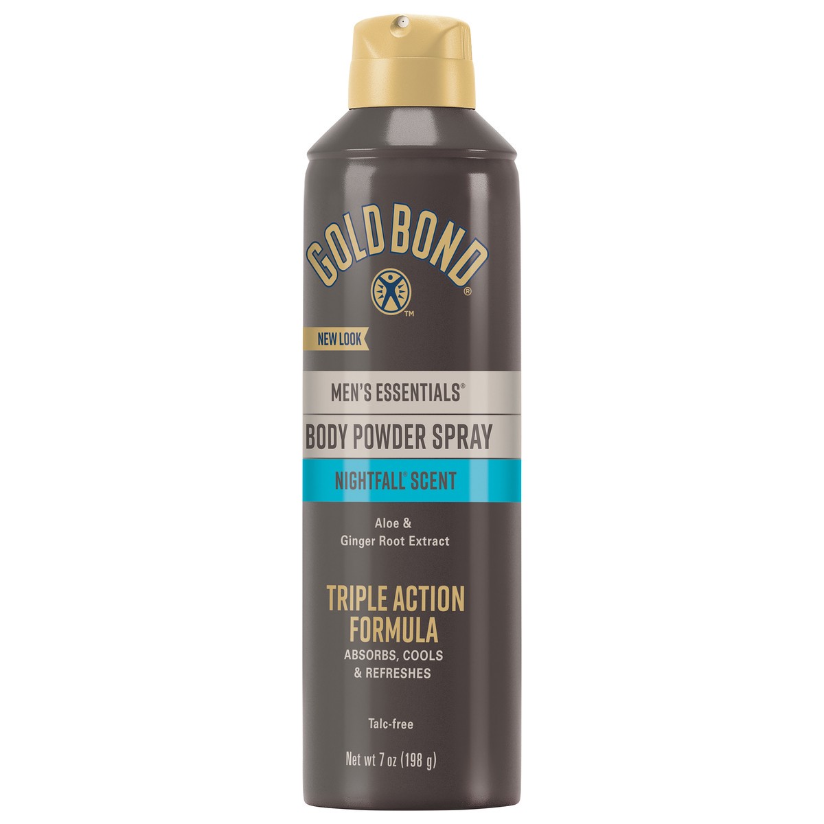 slide 6 of 7, Gold Bond Men's Essentials Body Powder Spray 7oz. Nightfall, 7 oz