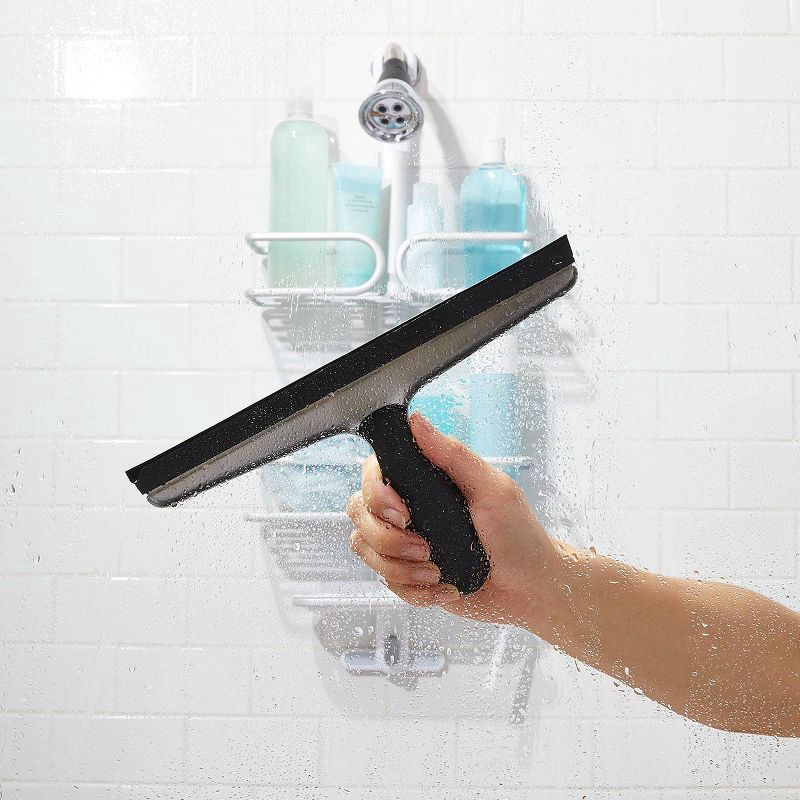 slide 4 of 4, OXO Stainless Steel Squeegee: Durable Bathroom & Window Cleaning Tool with Hook, 6-inch Height, 1 ct
