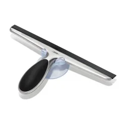 OXO Stainless Steel Squeegee: Durable Bathroom & Window Cleaning Tool with Hook, 6-inch Height