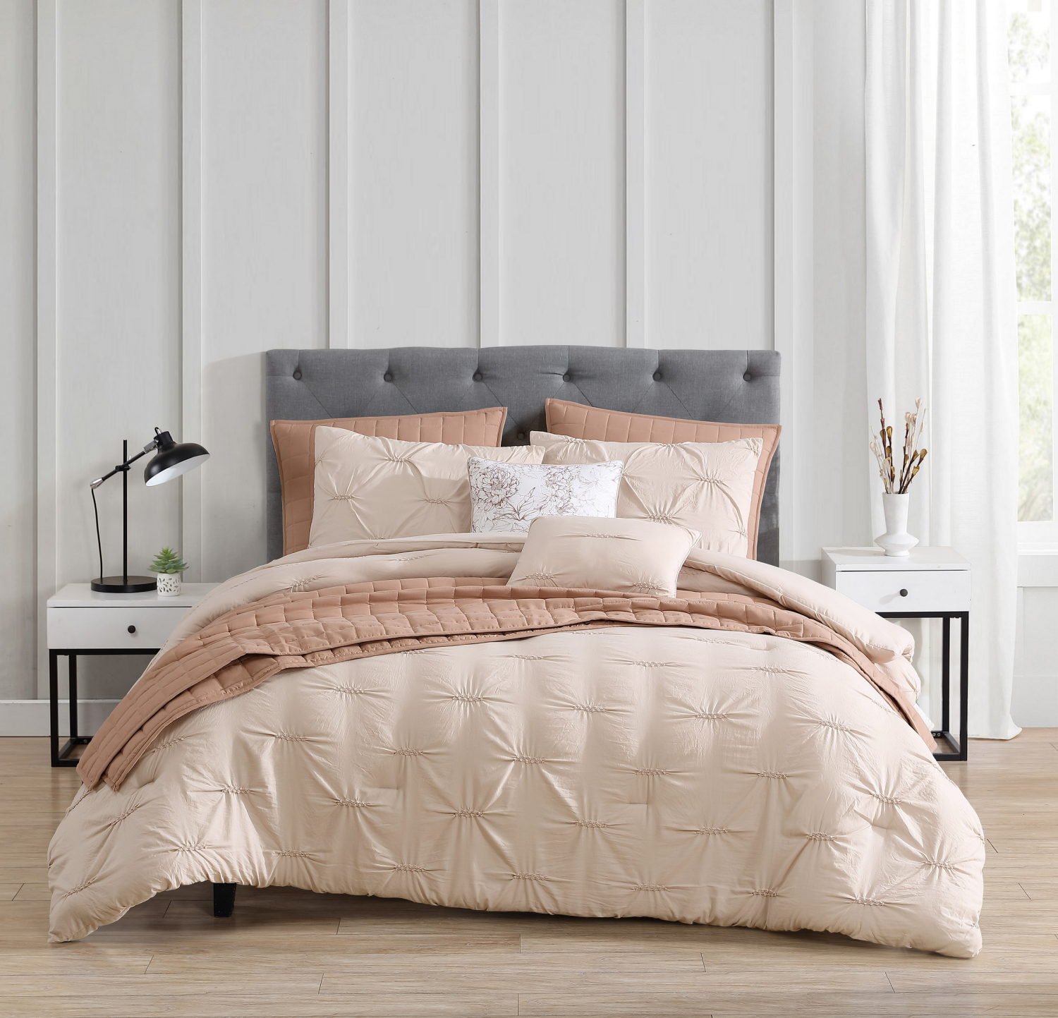 slide 2 of 3, 8pc King Fashion Comforter Set, 8 ct