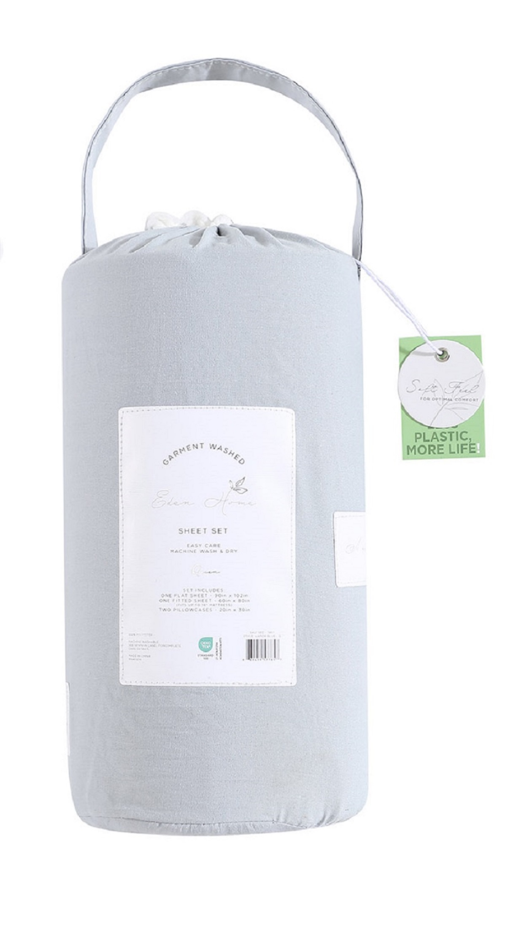 slide 2 of 4, EDEN HOME 4PC Washed Sheet Set King, 4 ct