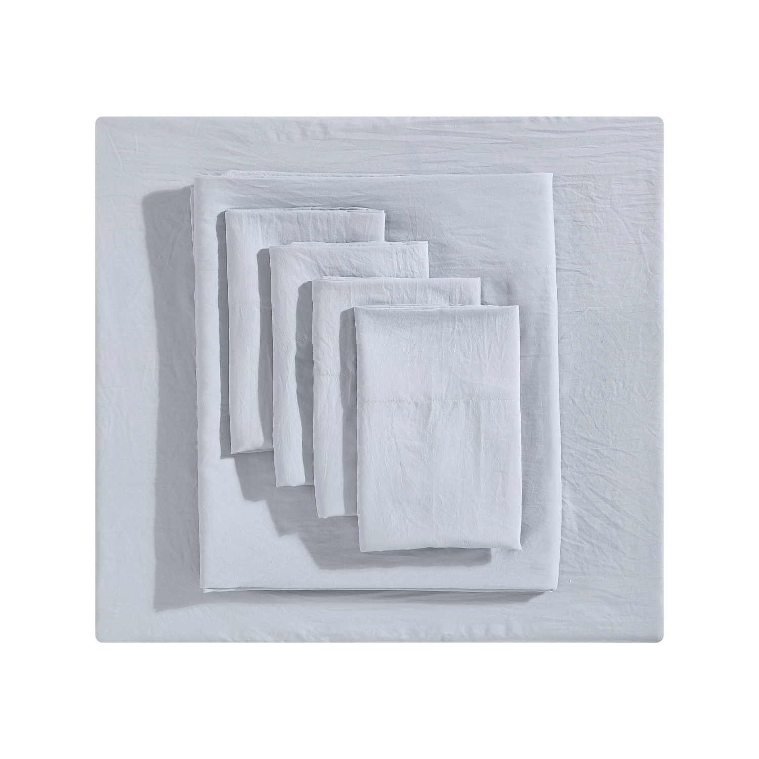 slide 3 of 4, EDEN HOME 4PC Washed Sheet Set King, 4 ct