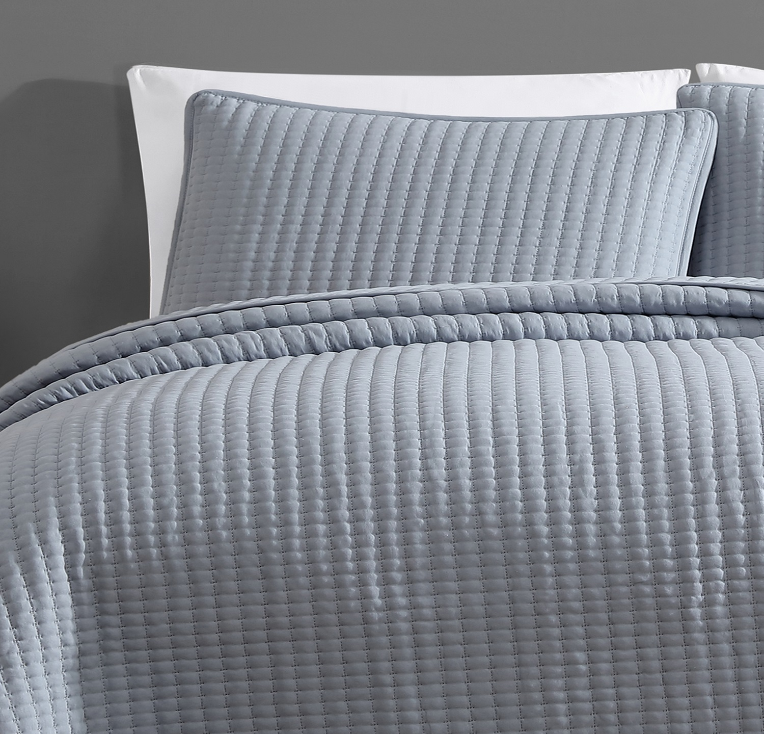 slide 4 of 4, EDEN HOME 3PC Washed Quilt Set Queen, 3 ct