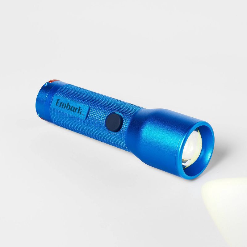 slide 2 of 4, Large LED Flashlight Blue - Embark™️, 1 ct