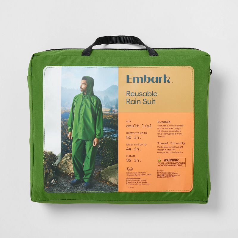 slide 4 of 4, Rainsuit L/XL - Embark™, 1 ct