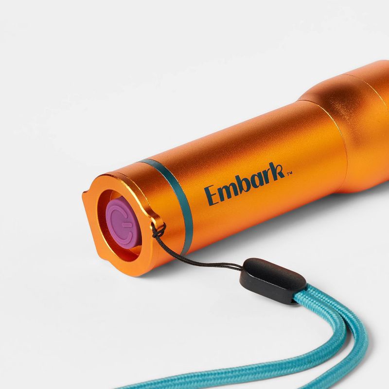 slide 3 of 4, Orange LED Flashlight Orange - Embark™️, 1 ct