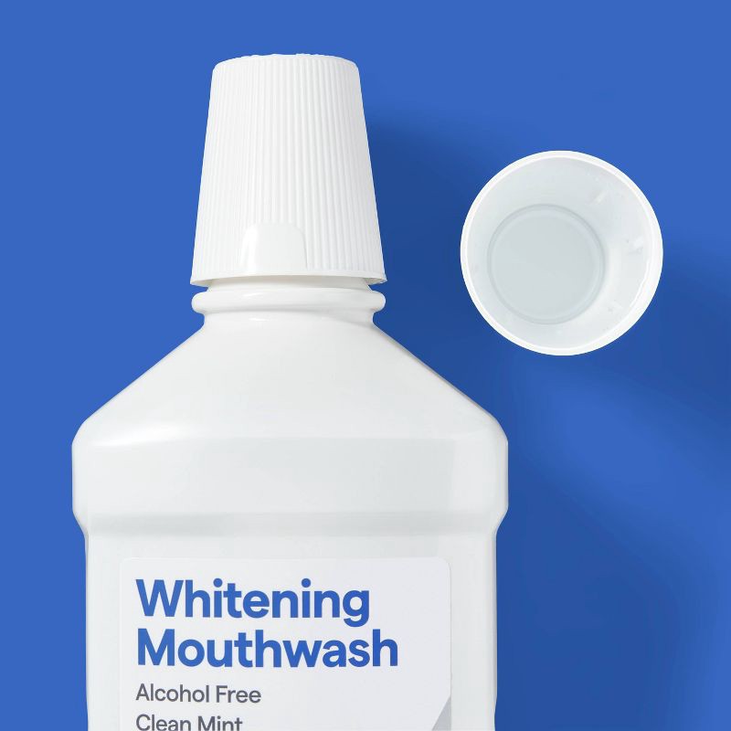 slide 2 of 4, Whitening Alcohol-Free Mouthwash - 33.81 fl oz - up&up™, 33.81 fl oz