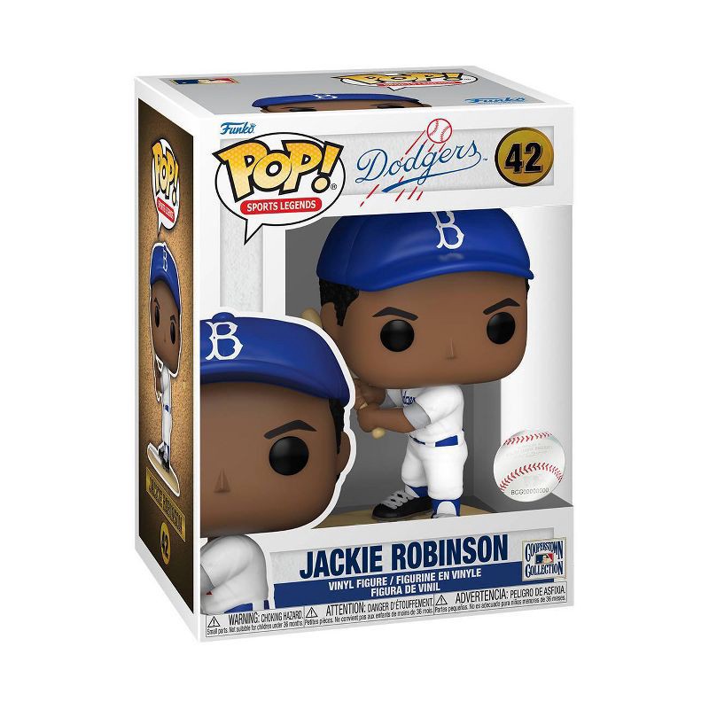 slide 1 of 3, Funko POP! MLB: Los Angeles Dodgers Jackie Robinson Figure, 1 ct