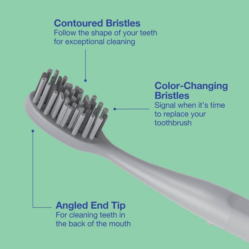 slide 4 of 4, Deep Clean Advanced Care Toothbrush - Soft - 2ct - up&up™, 2 ct