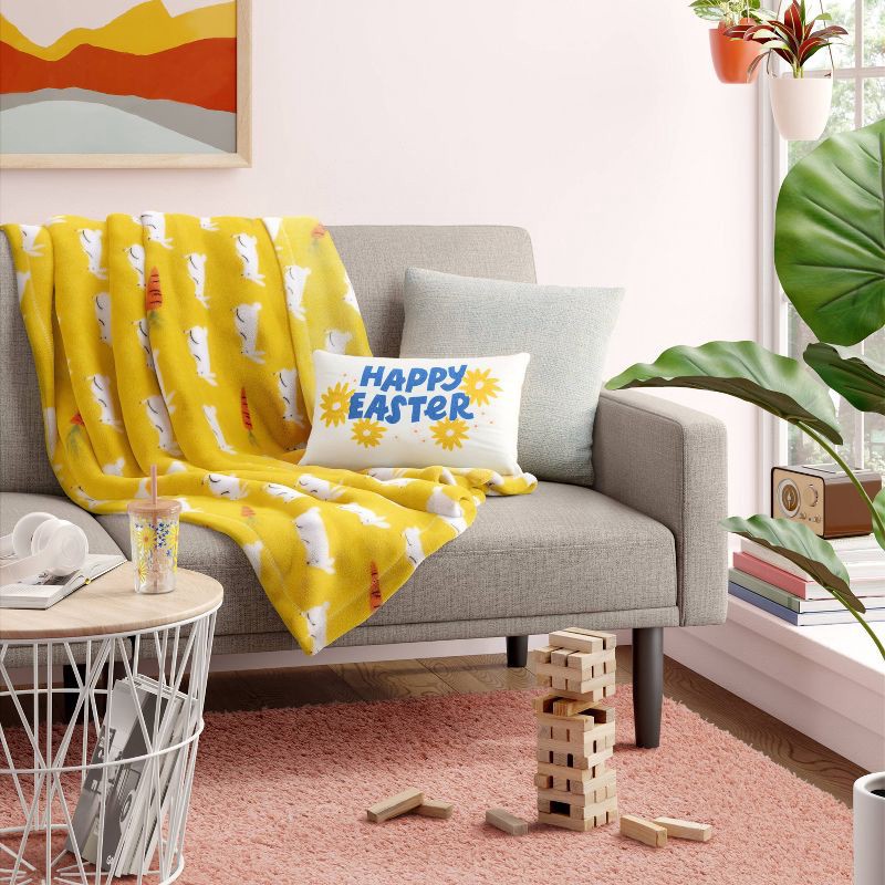 slide 2 of 4, Textured Woven Cotton Square Throw Pillow Mint - Room Essentials™: Dobby Weave, Indoor Decorative Cushion, Polyester Fill, 1 ct