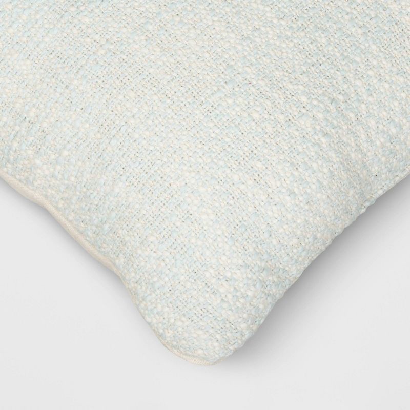 slide 4 of 4, Textured Woven Cotton Square Throw Pillow Mint - Room Essentials™: Dobby Weave, Indoor Decorative Cushion, Polyester Fill, 1 ct