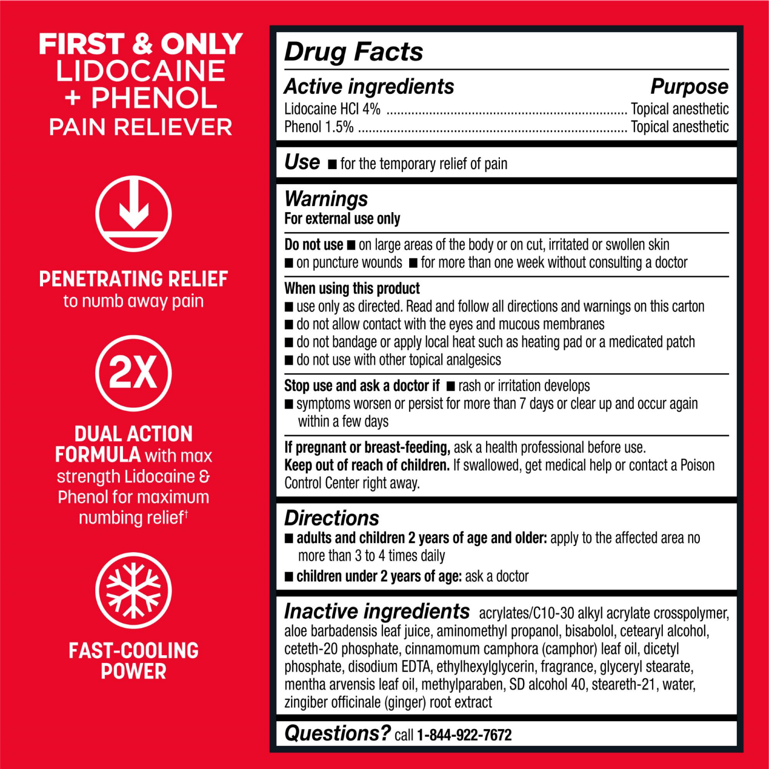 slide 5 of 5, Absorbine Pro Two Max Strength Lidocaine + Phenol Cream Deep Penetrating Pain Relief 3 oz, 3 oz